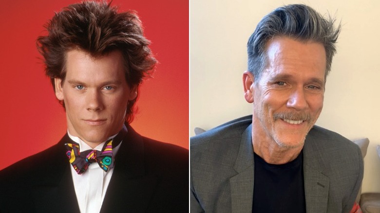 Young and old Kevin Bacon image split