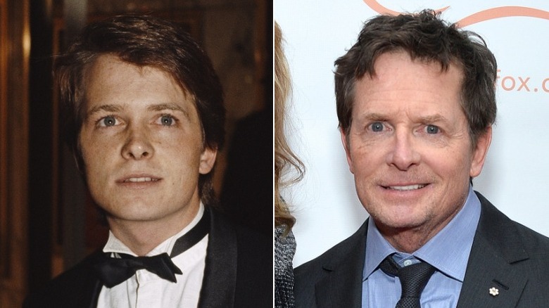 Young and old Michael J. Fox image split