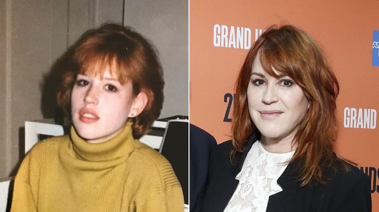 Young and old Molly Ringwald image split