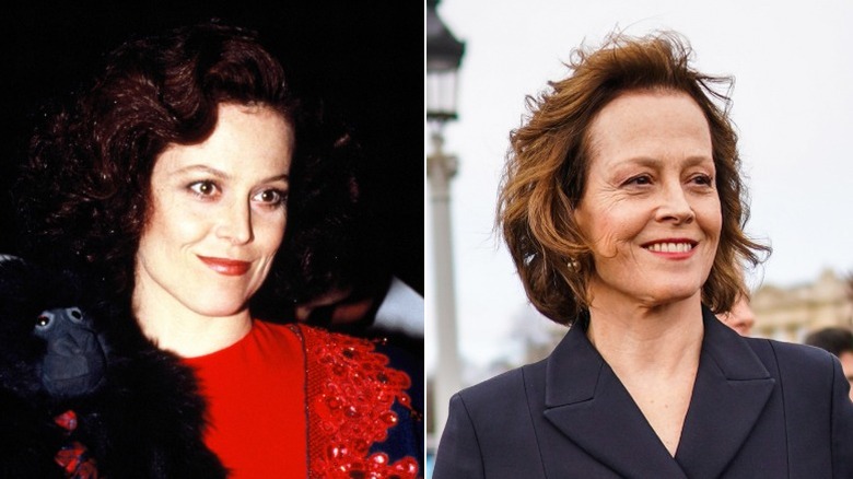Young and old Sigourney Weaver image split