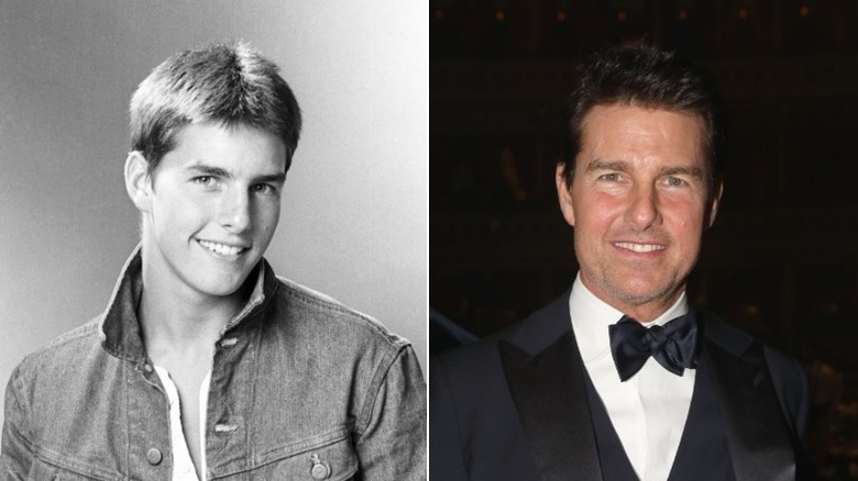 Young and old Tom Cruise image split