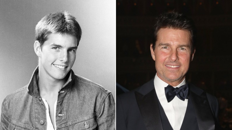 Young and old Tom Cruise image split