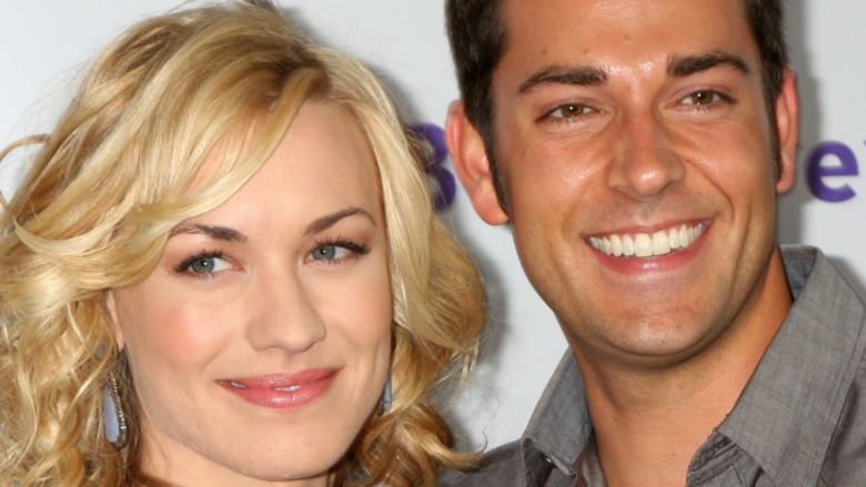 Yvonne Strahovski and Zachary Levi smiling