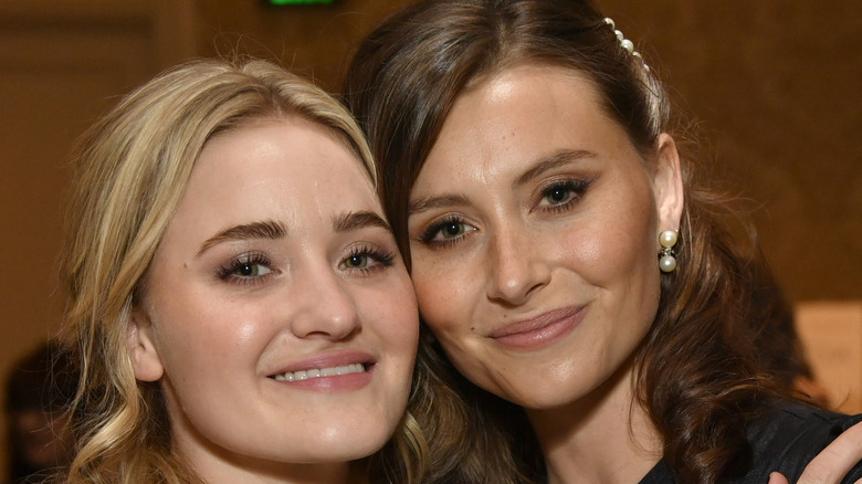 Aly and AJ Michalka looking at camera