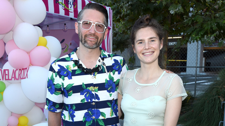 Christopher Robinson and Amanda Knox smiling