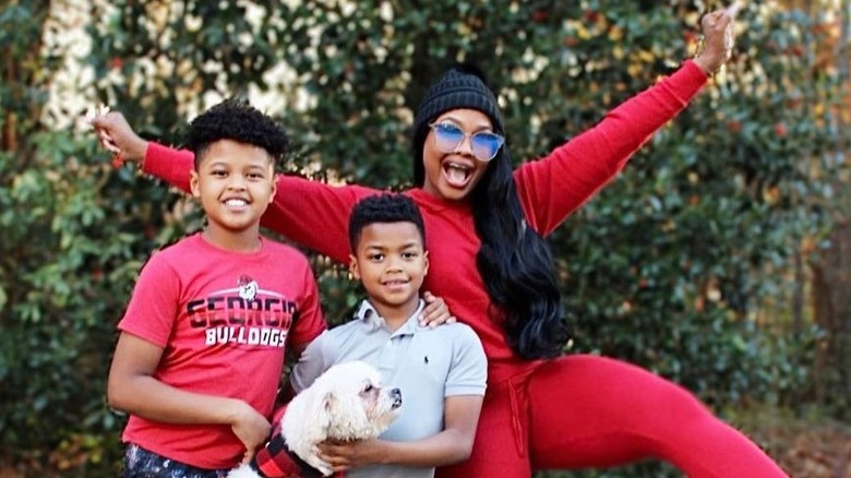 Phaedra Parks with her children