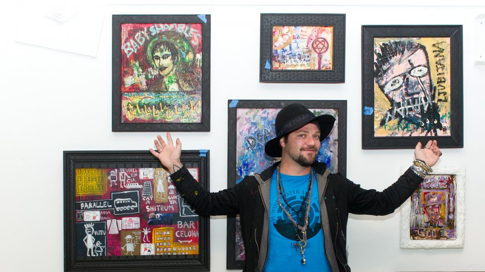 Bam Margera at art exhibit