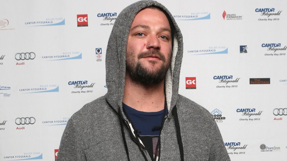 Bam Margera posing in hoodie