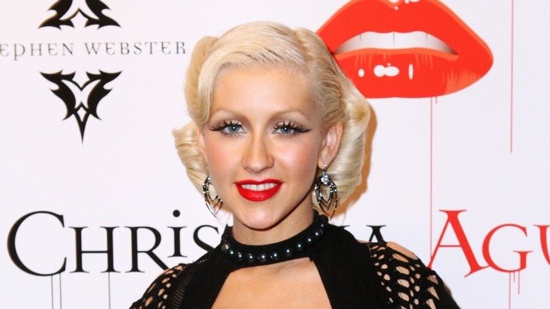 Christina Aguilera smiling