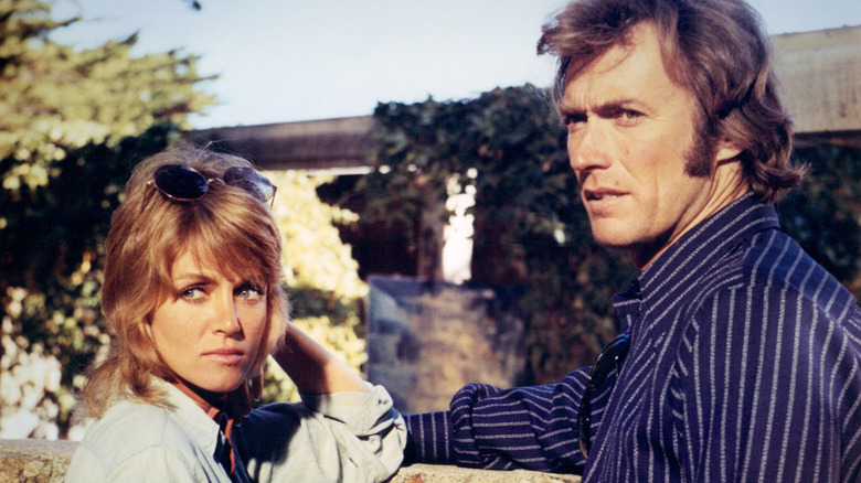 Donna Mills and Clint Eastwood in a publicity still for Play Misty for Me
