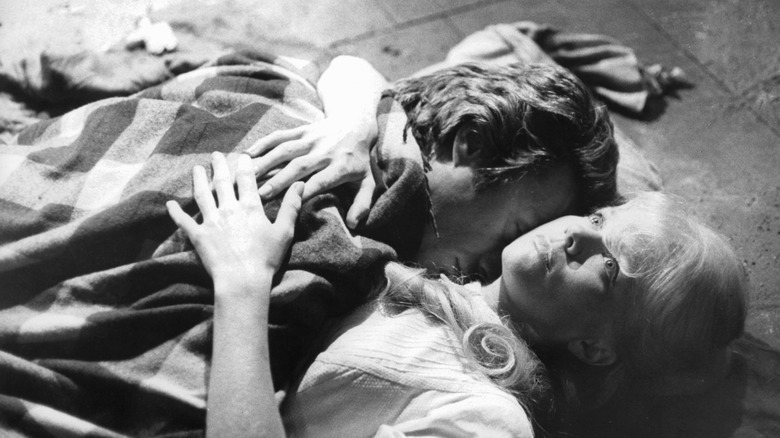 Inger Stevens and Clint Eastwood in Hang 'em High