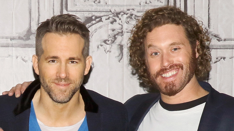 Ryan Reynolds and T.J. Miller at AOL Build Speaker Series