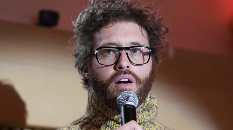 T.J. Miller at HRF & Pubkey's Freedom Tech Series at Pubkey Bar and Media House