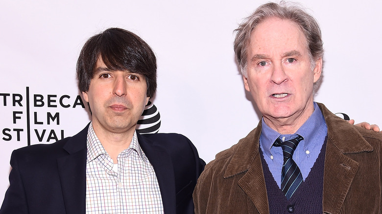 Demetri Martin with Kevin Kline at a premiere