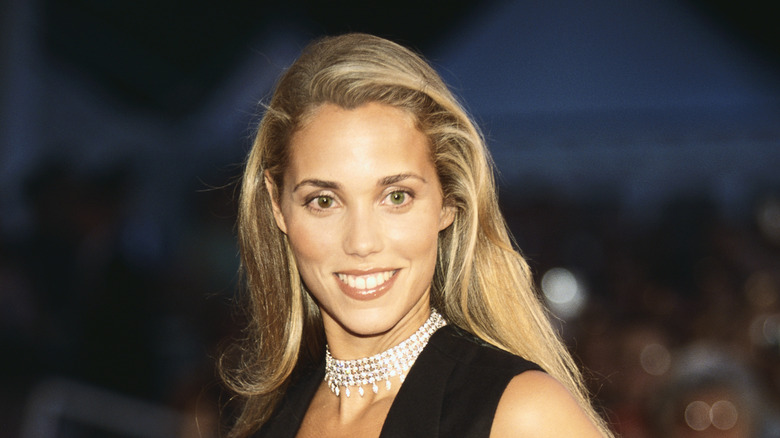 Elizabeth Berkley wearing black