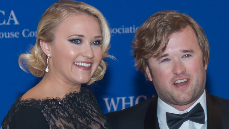 Emily and Haley Joel Osment smile