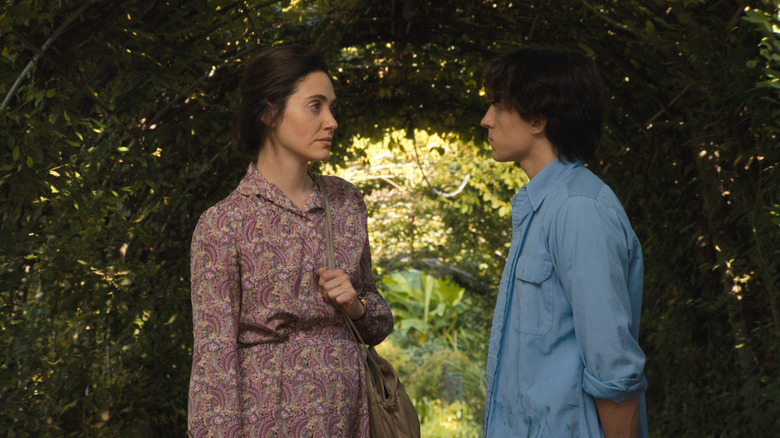 Emmy Rossum and Tom Holland in a scene from The Crowded Room