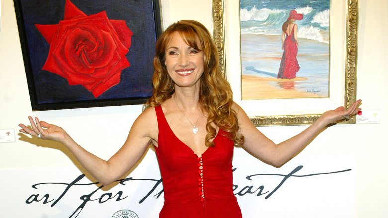 Jane Seymour with her art