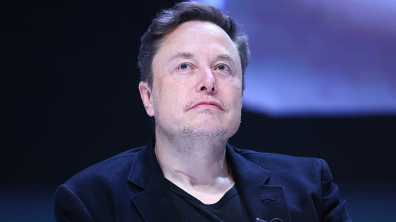 Elon Musk at a speaking engagement