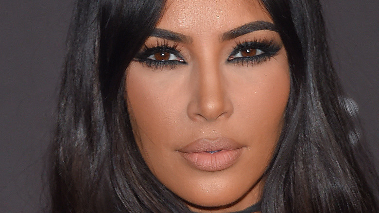 Kim Kardashian lips closed