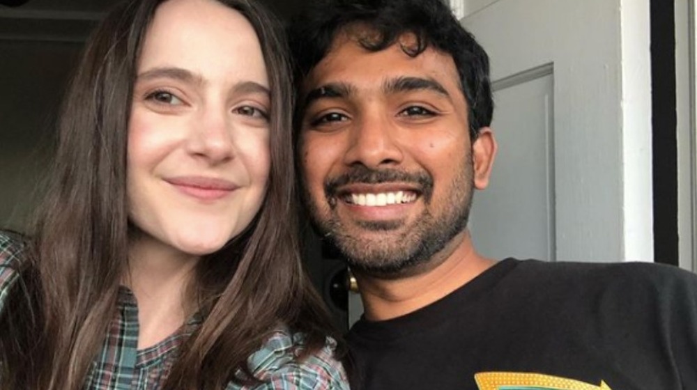 Alexa Nikolas taking a selfie with her daughter's uncle