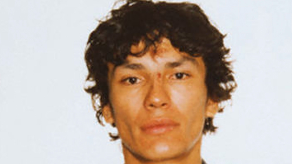 Serial killer Richard Ramirez aka "The Night Stalker" poses for his mugshot