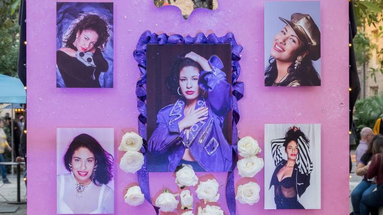 Memorial photos of Selena Quintanilla-Perez