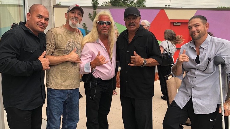 Tim Chapman posing with Dog Bounty Hunter