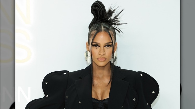 Cassie wearing puffy jacket 