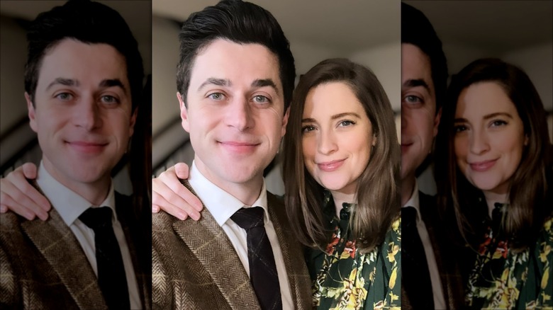 David Henrie taking a selfie with wife Maria Cahill