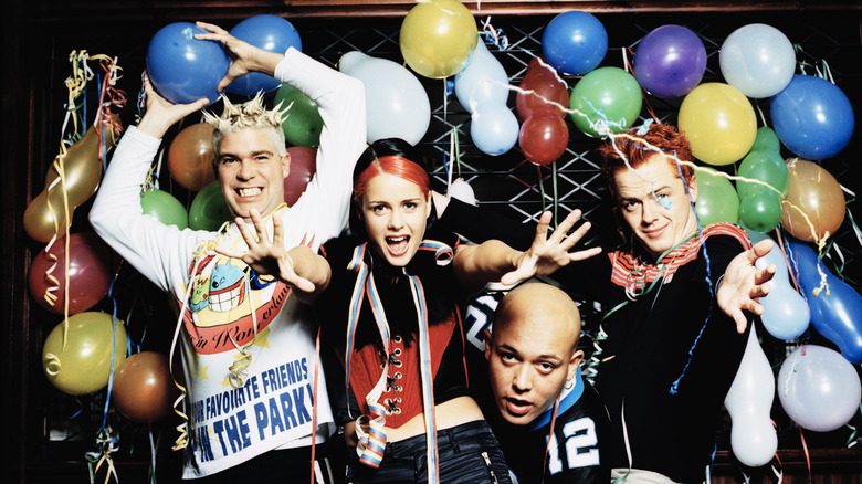 Aqua balloons backdrop