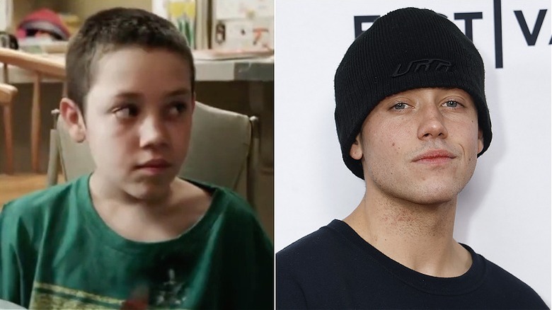 Split image of Ethan Cutkosky in season 1 of Shameless and in 2025