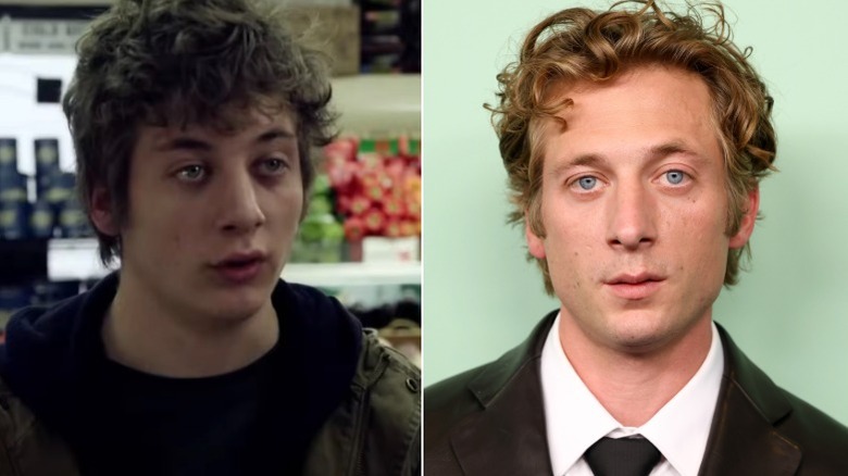 Split image of Jeremy Allen White in first season of Shameless and in 2025