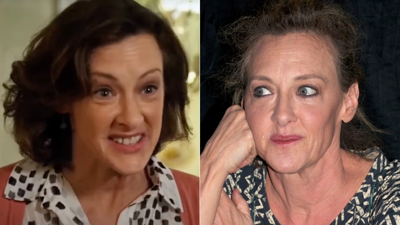 Split image of Joan Cusack in Shameless and in 2016