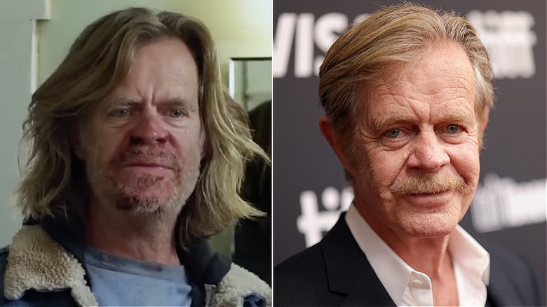 Split image of William H. Macy in season 1 of Shameless, and in 2025