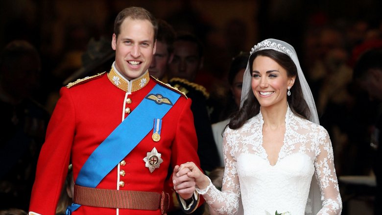Prince William and Kate Middleton on their wedding day