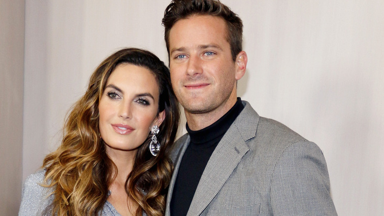 Armie Hammer and Elizabeth Chambers smiling 