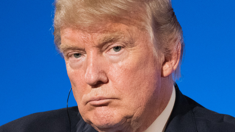 Donald Trump at the Elysee Palace for an extended interview with the french President in 2017