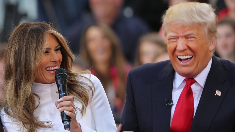 Melania and Donald Trump laughing