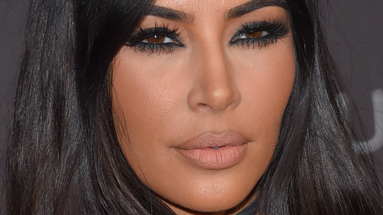 Kim Kardashian with a neutral expression