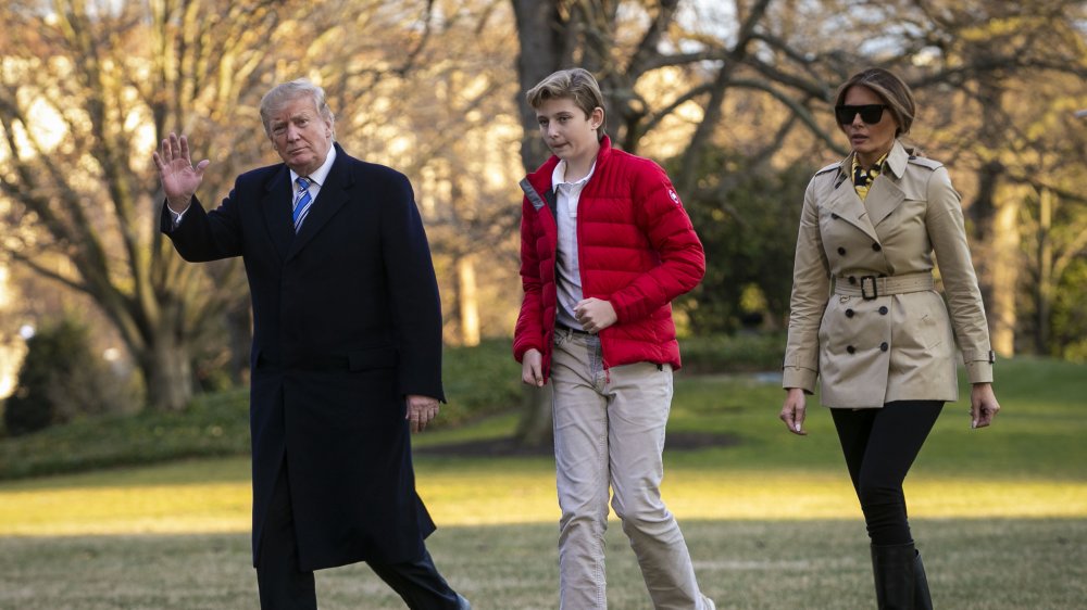 Donald Trump, Barron Trump and Melania Trump