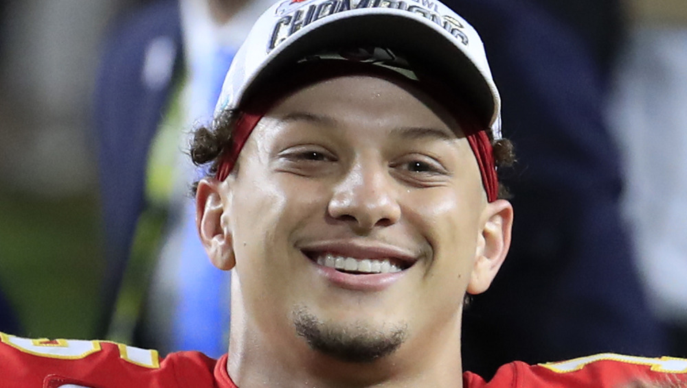 Patrick Mahomes smiling