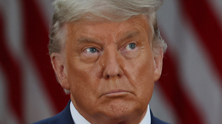 Donald Trump frowning