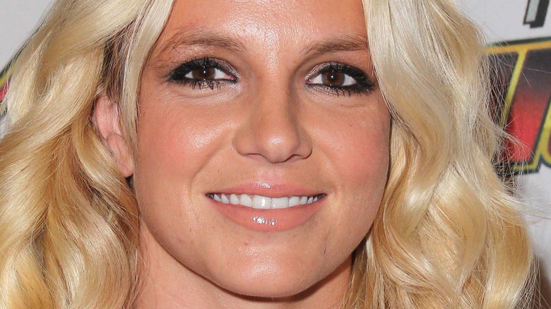 Britney spears smiling on red carpet