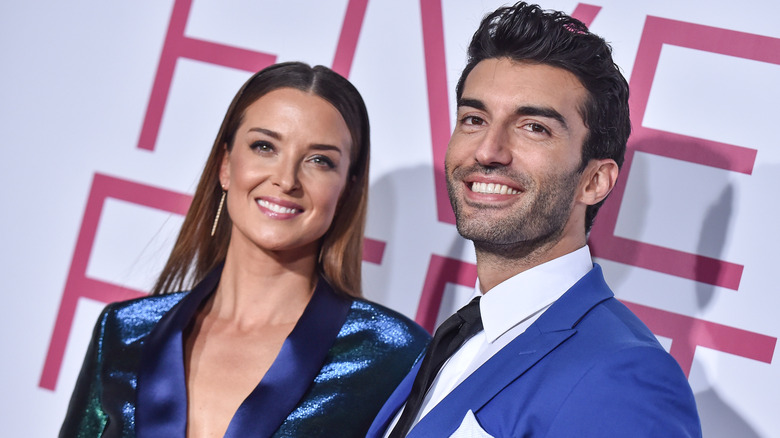 Justin Baldoni and Emily Baldoni on the red carpet