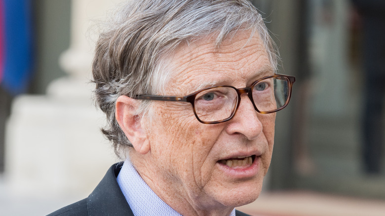 Bill Gates standing outside