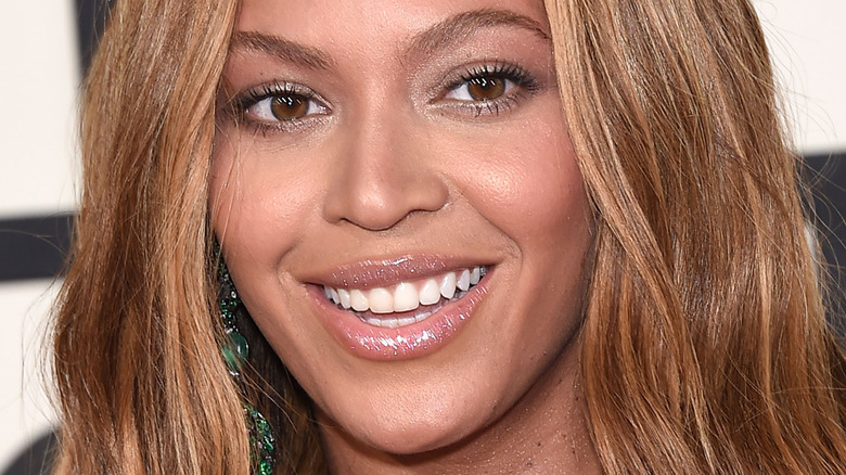 Beyonce smiles