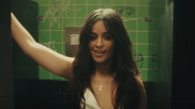 Camila Cabello smiling in music video