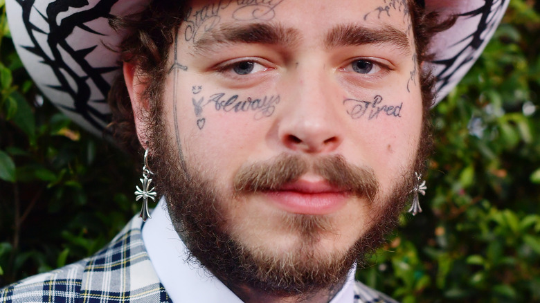 Post Malone smiling