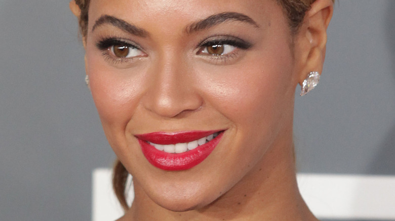 Beyonce smiles